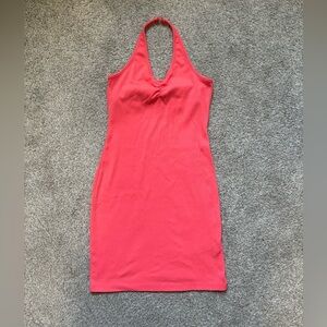 Girls pink halter dress, large 10/12​​